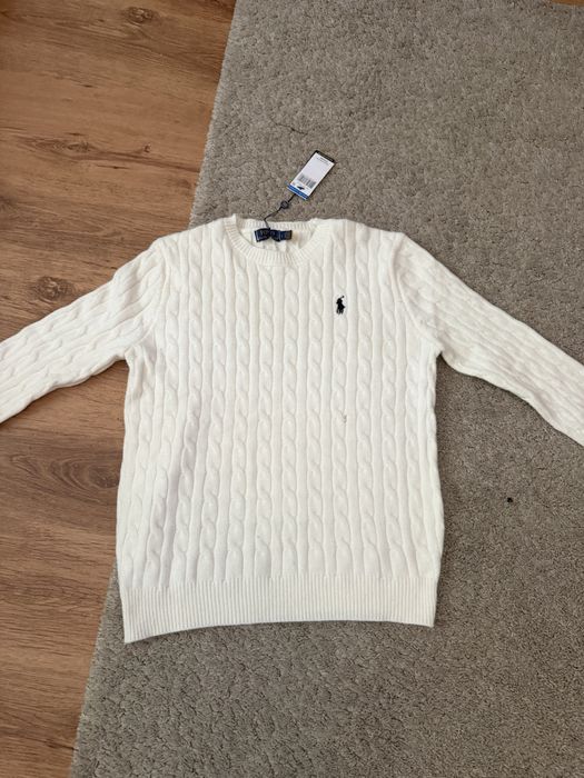 Pulover polo ralph lauren alb