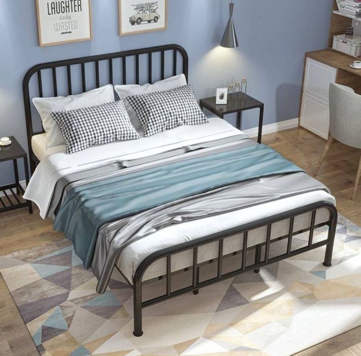 Двуспальная кровать Loft krovat темир крават metal kalavat