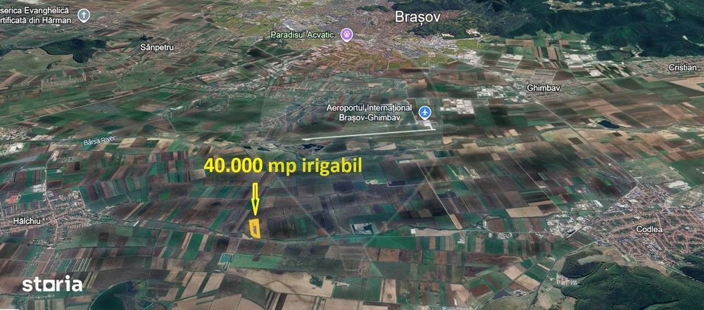 Teren 4 ha pretabil pentru irigații Codlea / DJ 112A