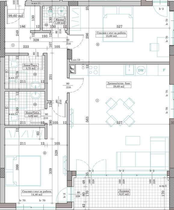 Продава се Тристаен апартамент в Варна, Център - 113 кв.м за 1370 €/кв.м - Снимка #5
