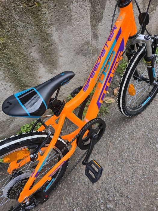 Като нов Алуминиев Детски велосипед 20цола 6 скорости Cross