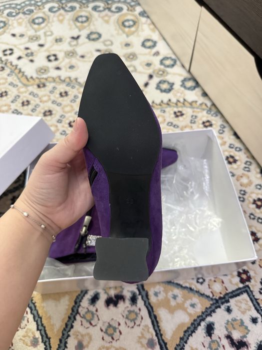 Замшевые ботильоны