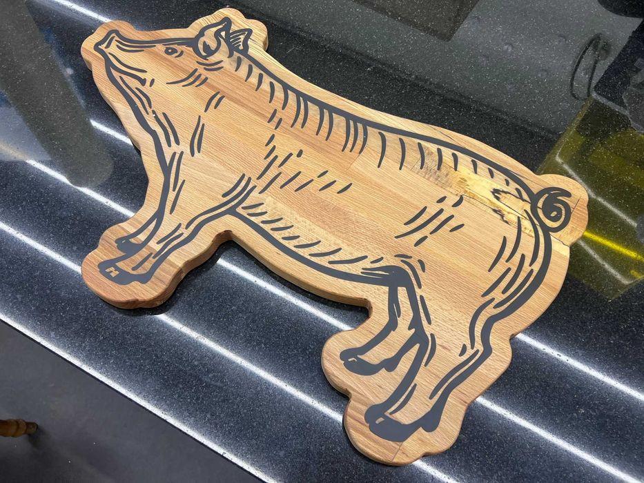 platou servire - lemn si rasina epoxidica