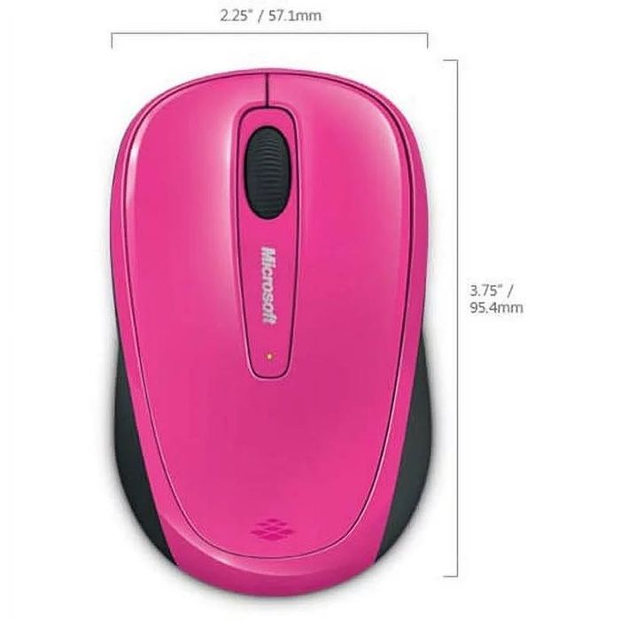 Microsoft Wireless Mobile Mouse 3500 - Magenta Pink Gloss