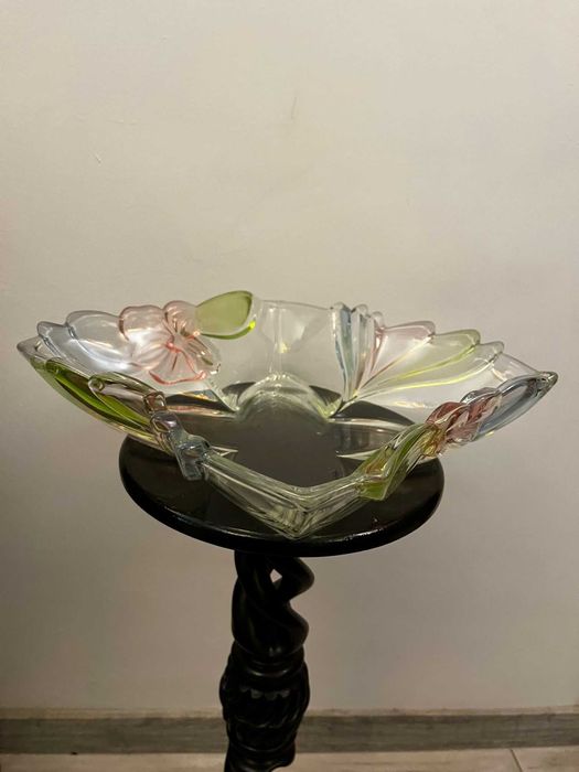Centru de masa bibelouri bibelou fructiera cristal BOHEMIA vechi