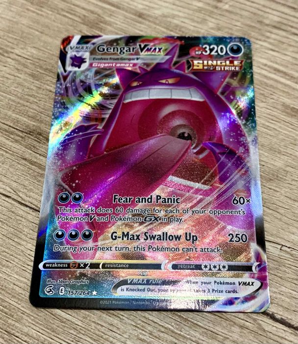 2021 Gengar VMAX - Fusion Strike #157 HOLO Raw Pokemon Card
