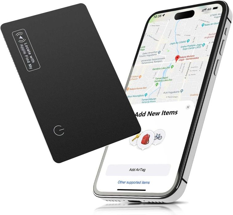 Смарт карта тракер 1.6 мм за портфейл Apple Find My (iOS)