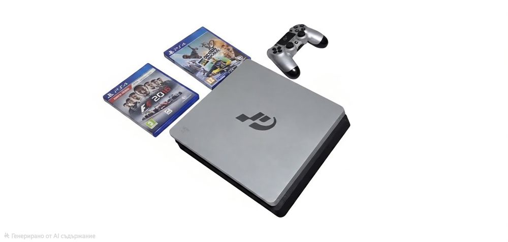PS4 Slim 1tb с един контролер и две игри