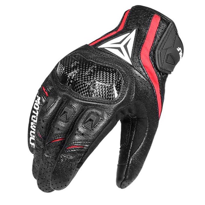 Manusi piele moto piele MotoWolf protectie carbon touchscreen