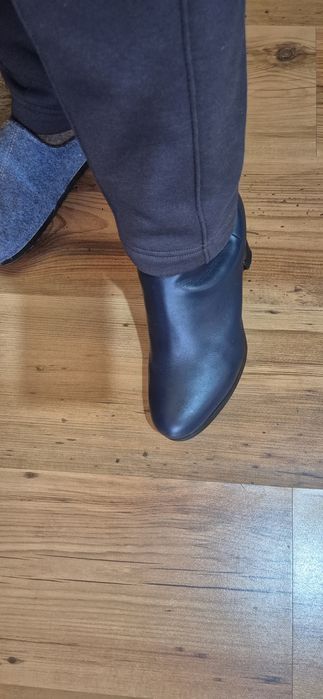 Botine/ghete piele naturala bleumarin