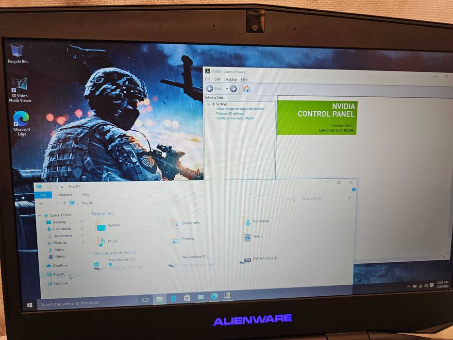 Laptop "17 Gaming Alienware P18e001 Intel i7 GTX 860 SSD