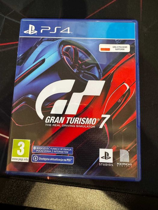 PS4 Gran Turismo 7 – оригинален диск, Play Disc + Data Disc КАТО НОВ