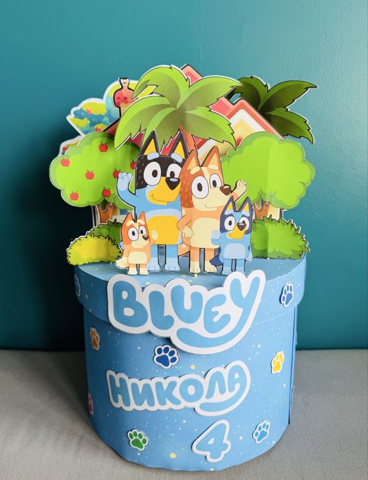 Картонена торта Блуи Bluey