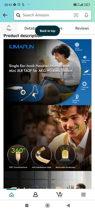 KIMAFUN Headset микрофон за AKG Wireless D3 – Нов – 15€