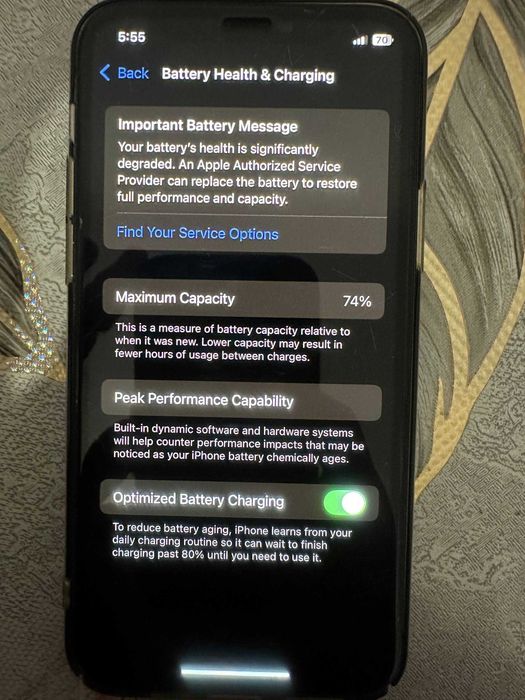 iPhone 11 pro, 256 GB, KHA, space gray, 74%