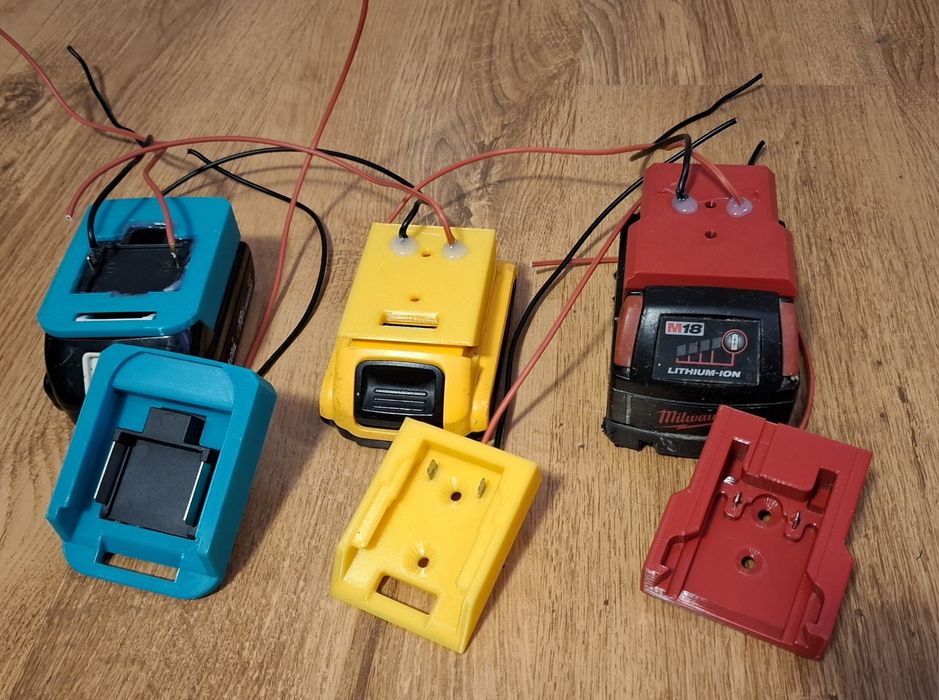 2 buc adaptor acumulator cu borne și fire Dewalt / Makita / Milwaukee