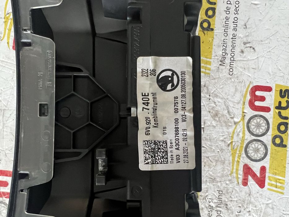 Ceasuri bord Skoda Fabia 3 facelift 1.0 benzina tsi 2015-2021