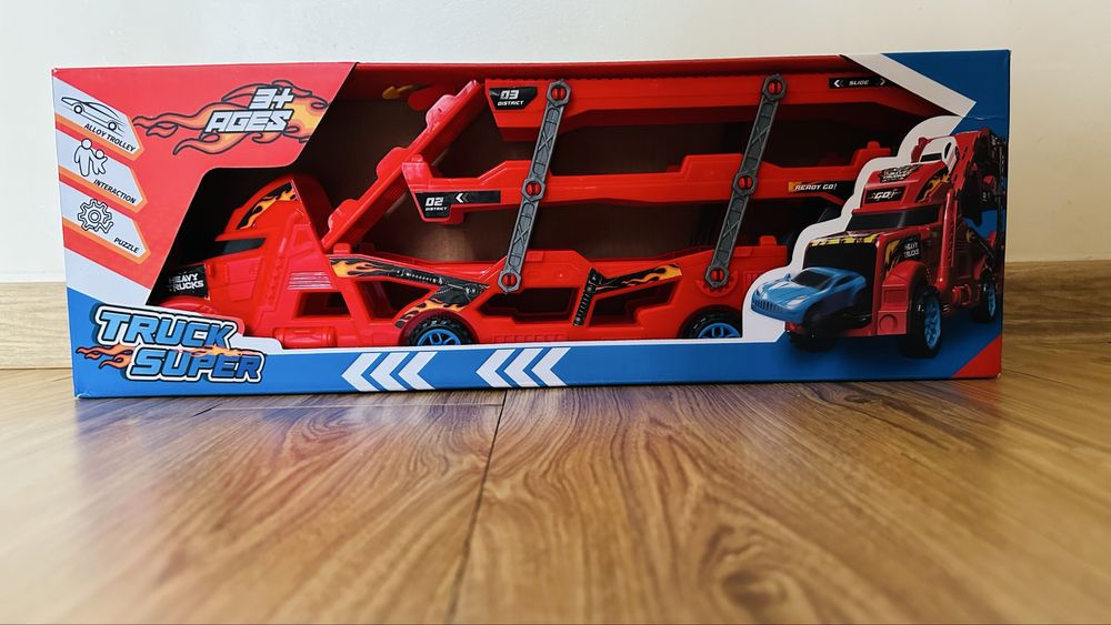 Camion jucarie pentru transport masinute