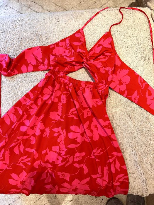 [Shein] Червено-розова лятна рокля