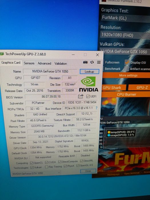 Видеокарта GTX 1050
