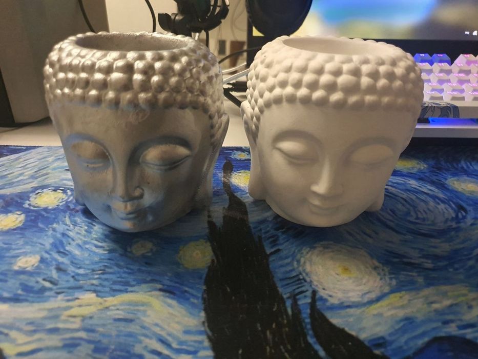 Гипсовая фигура будда,  статуэтка кашпо