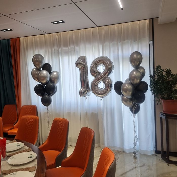 Baloane 18 ani cu heliu - Panouri foto majorat