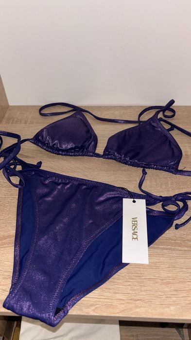 Costum de baie 2 piese Versace -shinny violet NOU