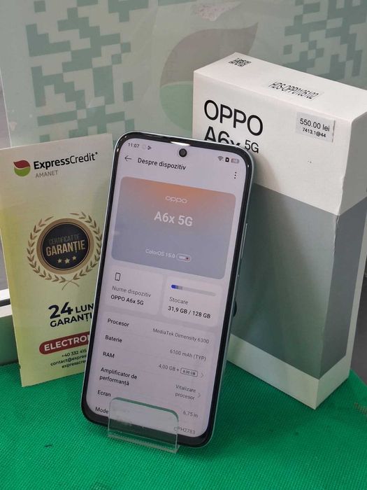 Oppo A6x 5G 4/128 Gb (Ag44 B7413) - Garantie 2 ani!