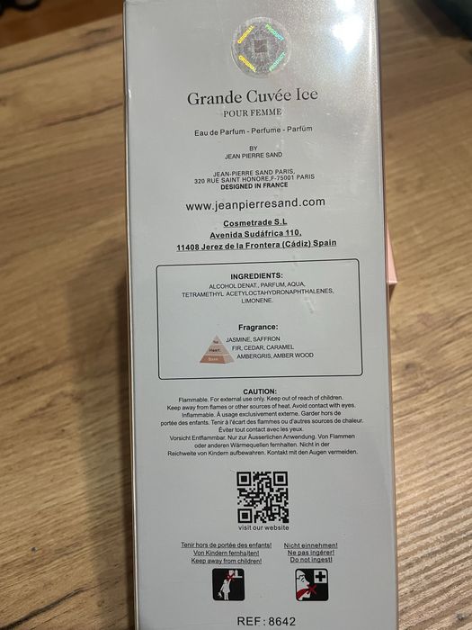 Vand parfum Grande cuvee ice