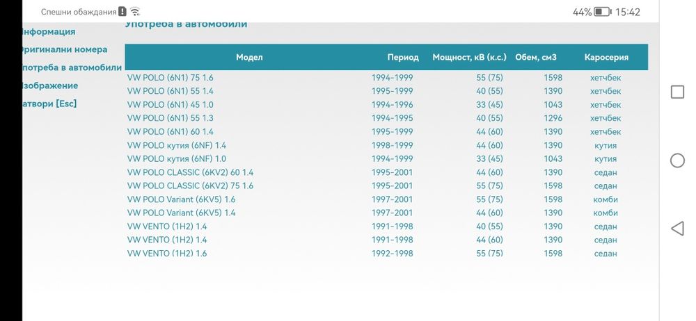 Водна помпа- seat, Volkswagen, SKODA