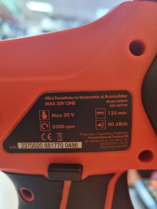 Drujba de mana electrica cu acumulator / Garantie 24 Luni