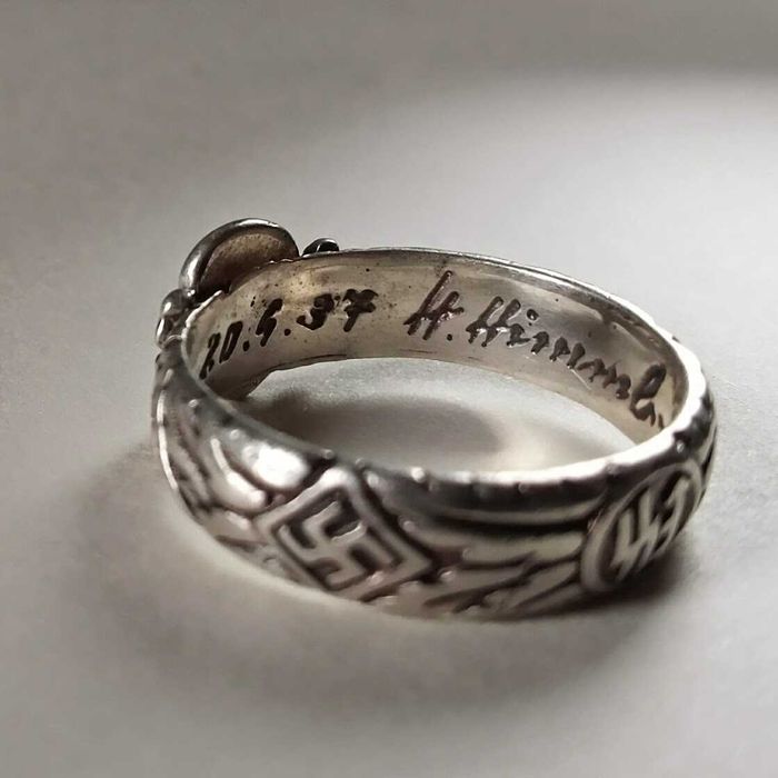 Германски сребърен пръстен waffen SS за заслуги