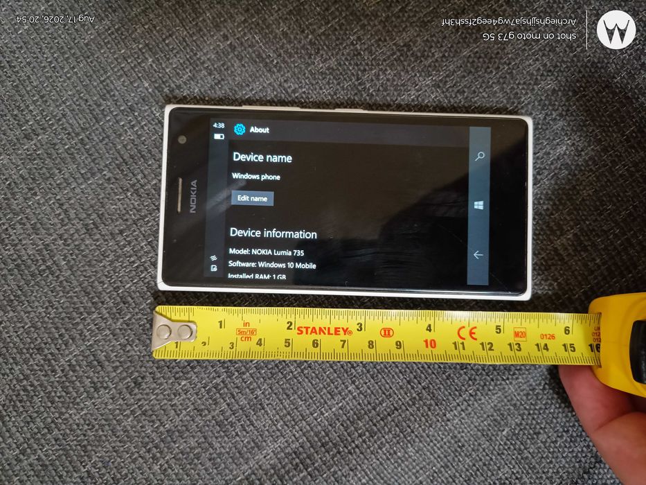 Nokia Lumia 735 – бял – Windows 10 Mobile