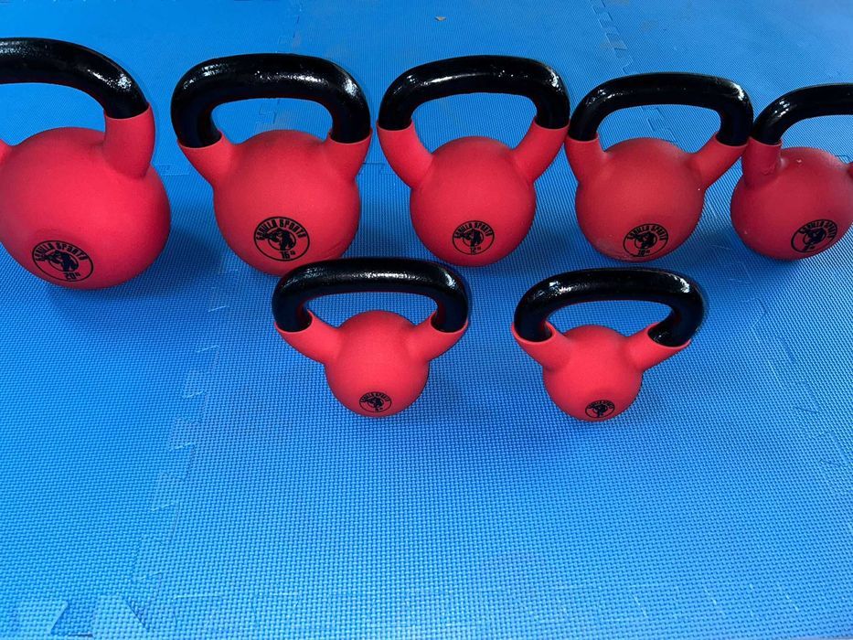 Pachet 73 kg kettlebell fier cauciucat :  20+16+14+12+10+8+4+3 KG