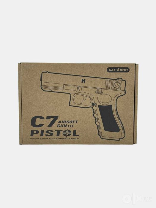 Металлический страйкбольный пистолет C7 Glock 6мм, игрушечное оружие
