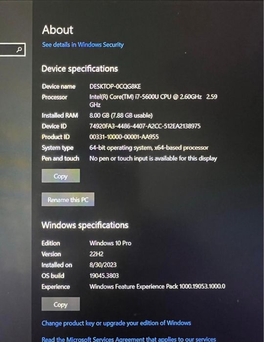 Laptop Lenovo Model X250