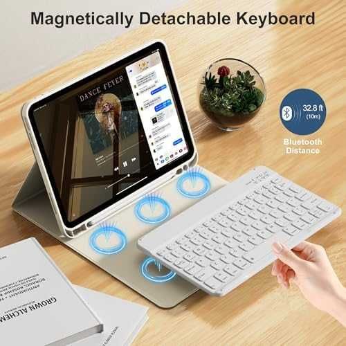 Нов TPU Калъф с Безжична Клавиатура за iPad 10th Gen таблет Айпад кейс