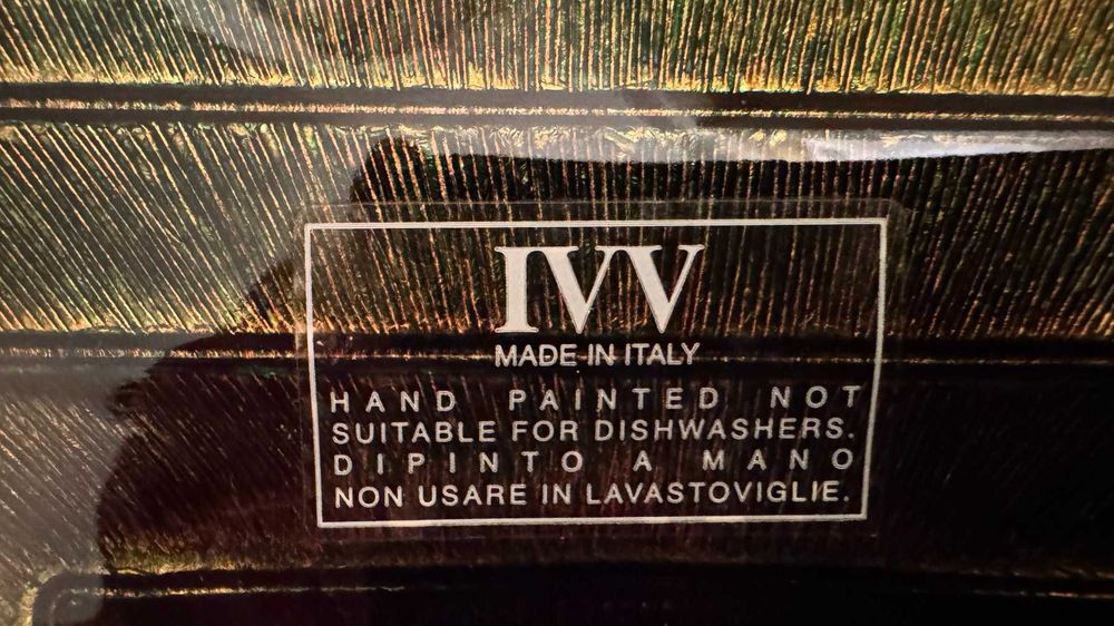 IVV– Италианска ръчно изработена квадратна чиния. Декор, приказка.