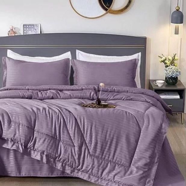 Набор страйп сатин с одеялом