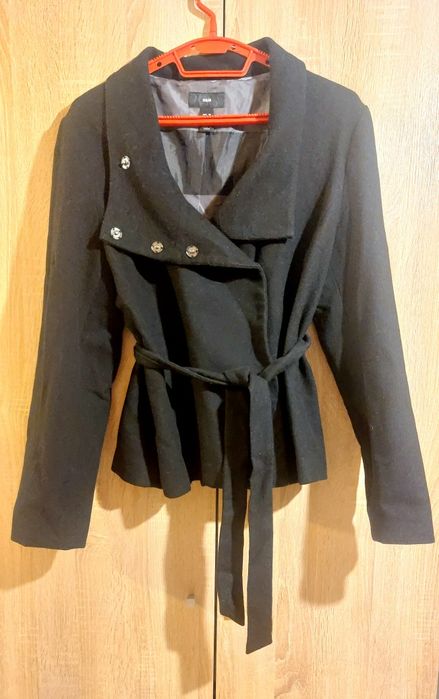 Palton dama negru subțire H&M  XL