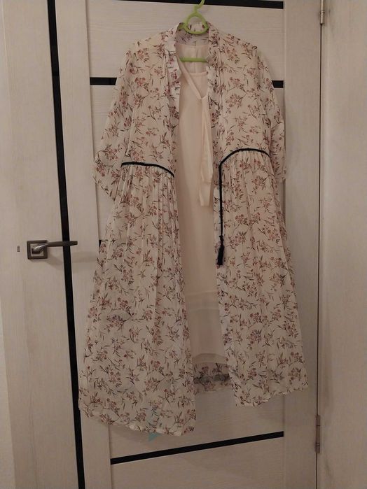 Платье двойка бежевое