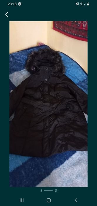 Куртка теплая размер  48 L цвет бардовая новая