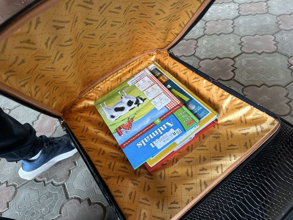 Чемодан крокодил в хорошем состоянии