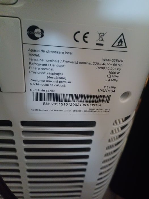 Aer condiționat portabil funcionabil