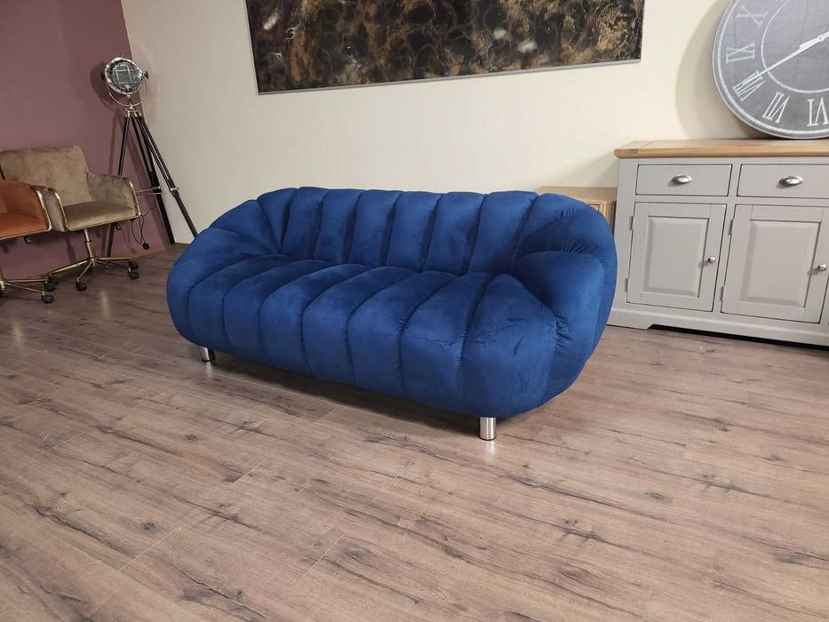 Син диван тройка от плат кадифе
