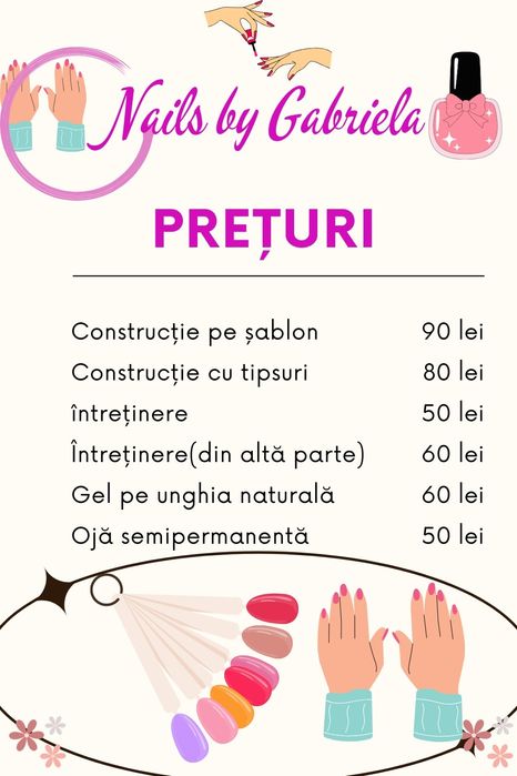 Manichiura și pedichiura la cel mai bun preț ! 50 lei