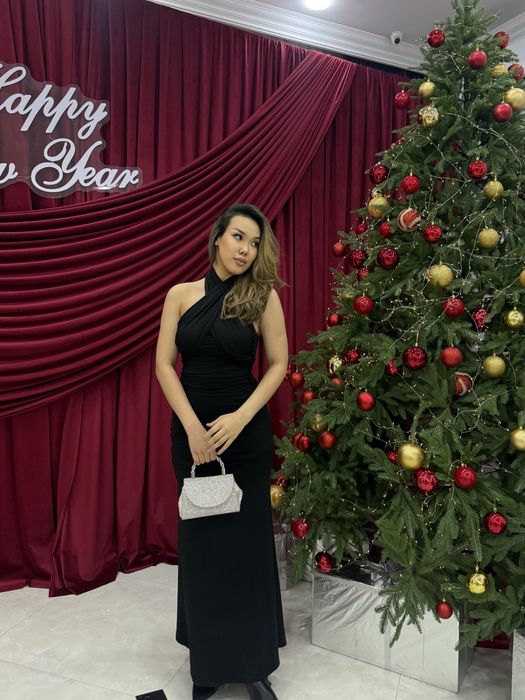 Черное вечернее платье-трансформер