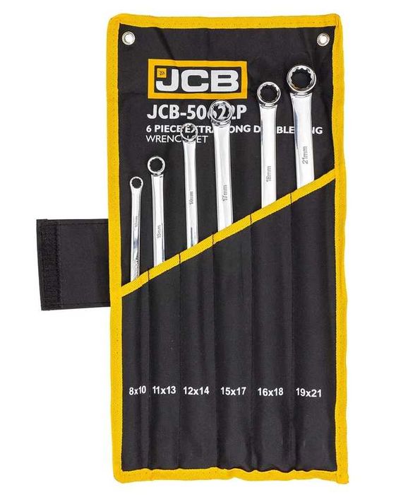 Комплект дълги прави звездогаечни ключове 8 – 21мм 6 части JCB
