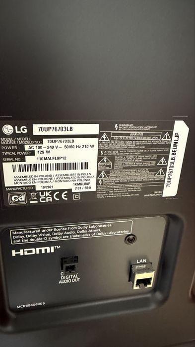3 Televizore LED Smart LG 70UP76703LB, Ultra HD 4K, HDR, 178cm
