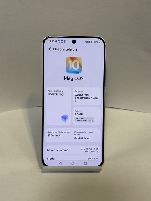 MDM vinde: Honor 400 5G 256GB Desert Gold/Midnight Black.